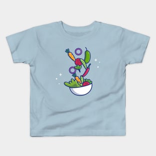 Vegetable Salad Cartoon Kids T-Shirt